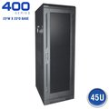 Quest Mfg Floor Enclosure Server Cabinet, Acrylic Door, 45U, 7' x 23"W x 23"D, Black FE4019-45-02